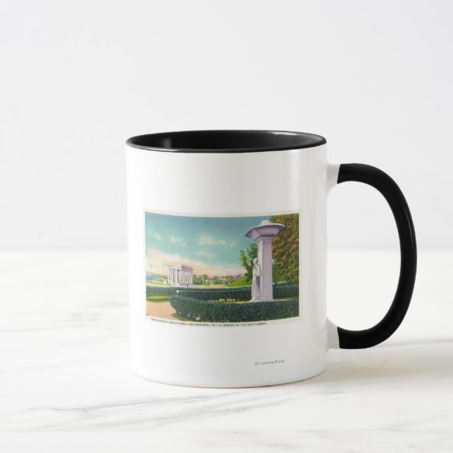 Mug Mémorial aux femmes Mayflower, Vue Portico (Droite)