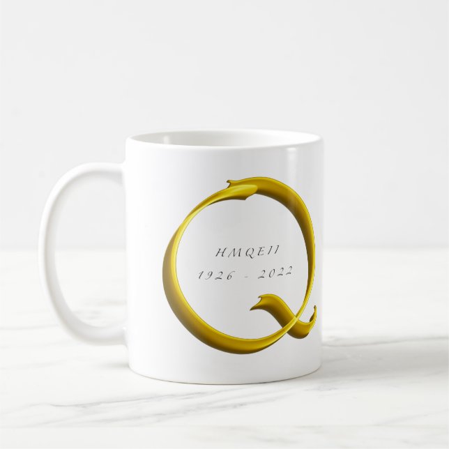 Mug Mémorial commémoratif de la reine Elizabeth II (Gauche)
