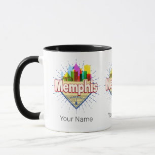 Mug Memphis Tennessee United States Retro Skyline