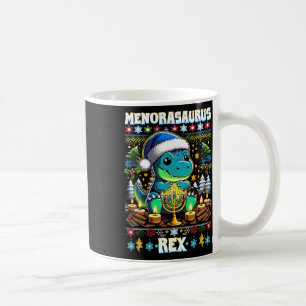 Mug Menorasaurus Rex Dino Trex Pull Ugly de Noël 