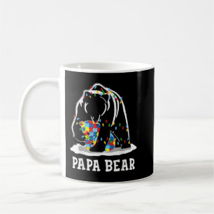 Mug Mens Funny Papa Ours Sensibilisation sur l'autisme
