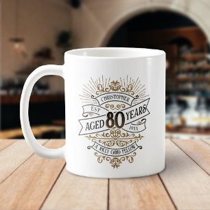 Mug Mens Funny Whiskey 80e anniversaire