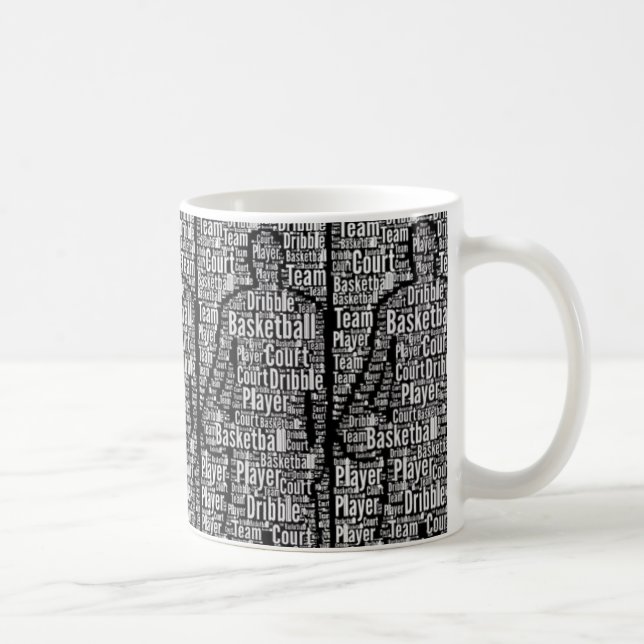 Mug Mens Lecteur de basket-ball Graphisme Sports Coffe (Droite)