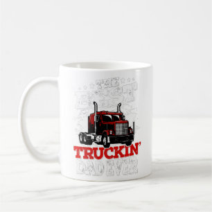 Mug Mens Meilleur Truckin Papa Jamais Big Rig Trucker 