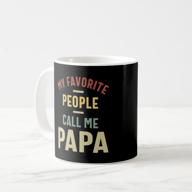 Mug Mens Mes Favoris Appelez-Moi Papa Cadeau (Devant gauche)