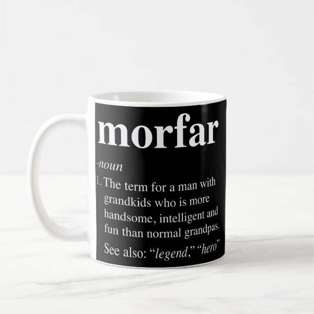 Mug Mens Morfar Définition Funny Noun Grand-père défin (Gauche)