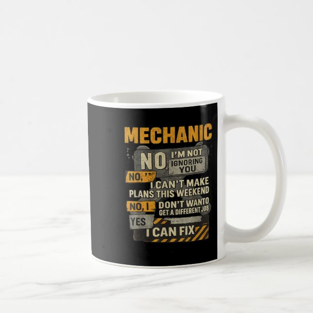 Mug Mens Non Je N'Ignore Pas Vous Humour Mécanique De  (Droite)