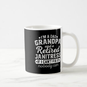 Mug Mens Papa Grand-Père Et Janitress Retraitée Christ