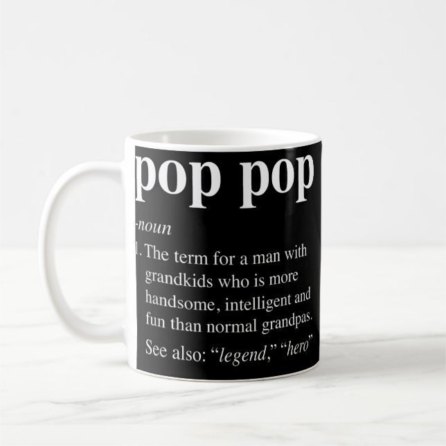 Mug Mens Pop Définition Funny Poppop Dictionnaire (Gauche)