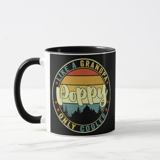 Mug Mens Poppy Comme Un Grand-Père Seulement Glacière  (Gauche)