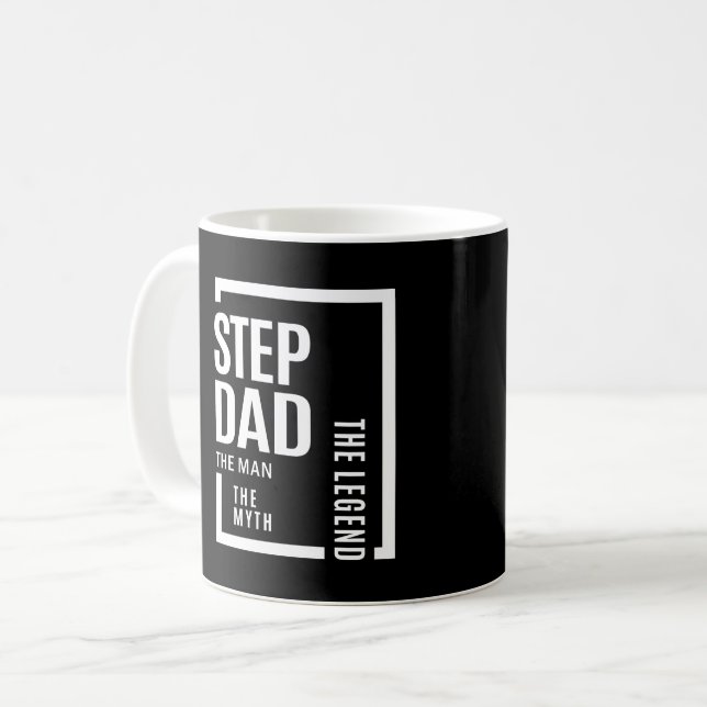 Mug Mens Stepdad L'Homme Le Mythe La Légende Cadeau (Devant gauche)
