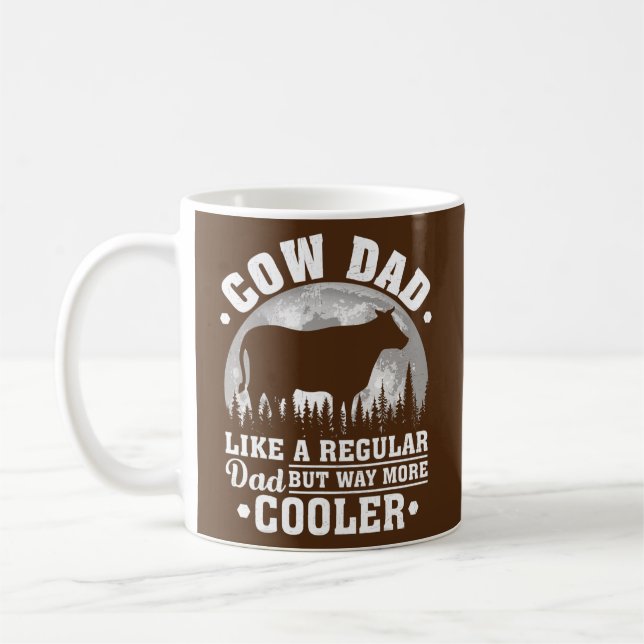 Mug Mens Vache Papa Comme Un Père Régulier Drôle Vache (Gauche)