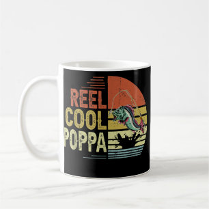 Mug Mens Vintage Poppa Reel Cool Poppa Fisherman