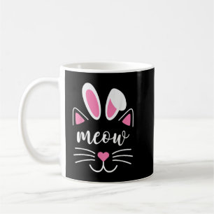 Mug Meow Chat Face Jour de Pâques Lapin Oreilles Chemi