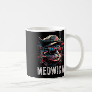 Mug Meowica 4 juillet chat américain Drapeau Amérique