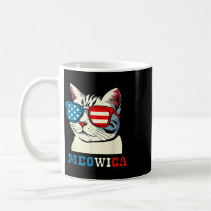 Mug Meowica 4 juillet Lunettes de soleil pour chat dra