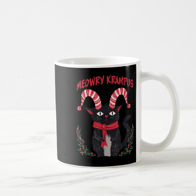 Mug Meowry Krampus Funny Krampus Is Coming To Town Cat (Droite)