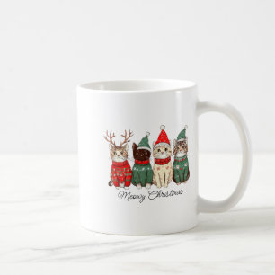 Mug Meowy Catmas Chat Noël Lumières Xmas Pyjama Chat