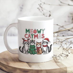Mug Meowy Catmas Jolis Chats de Noël – Vacances Amusan