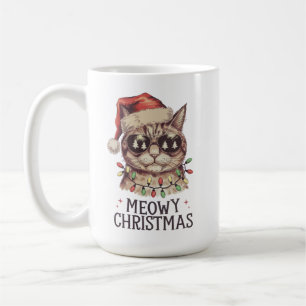 Mug Meowy Christmas Café Amoureux des chats de vacan