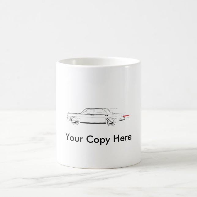 Mug Mercedes 280 SE W108 pour Arrière - plans blancs (Centre)