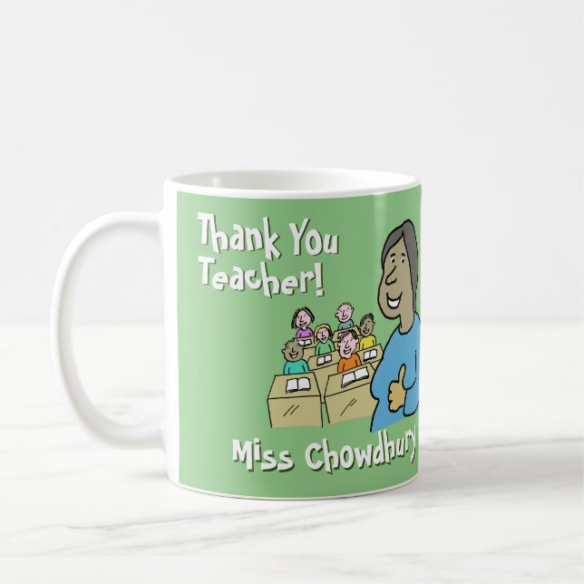 Mug Merci à une enseignante asiatique (Gauche)