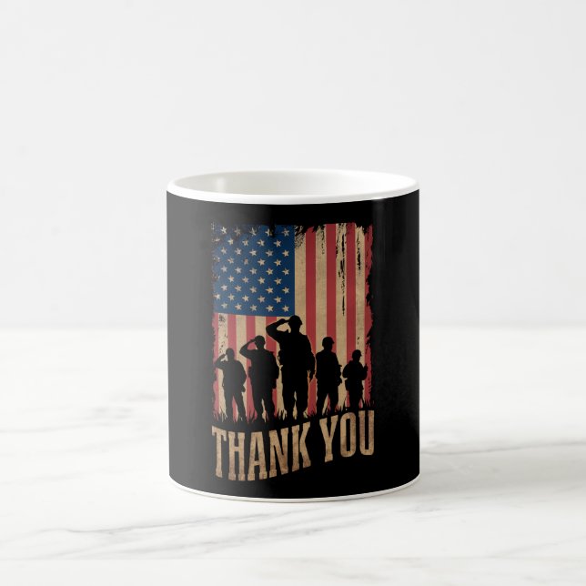 Mug Merci Anciens Combattants Jour Américain Drapeau V (Centre)