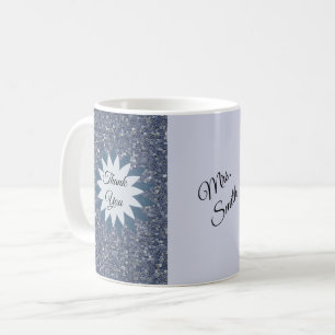 Mug Merci Appréciation de l'enseignant Carreaux de mos