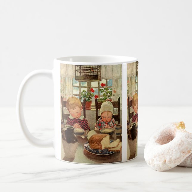 Mug Merci aux enfants par Jessie Willcox Smith (Avec donut)
