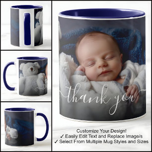 Mug Merci Baby Cadeau Beau Modèle photo Texte