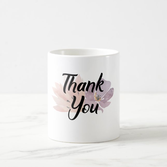 Mug Merci cadeau Floral (Centre)