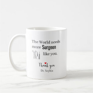 Mug Merci Chirurgien Nom personnalisé