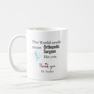 Mug Merci Chirurgien Orthopédique Nom Personnalisé