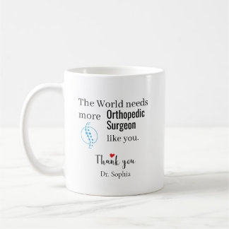 Mug Merci Chirurgien Orthopédique Nom Personnalisé