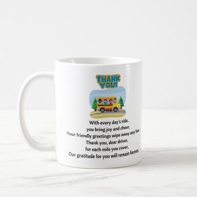 Mug Merci, Conducteur De Bus Scolaire. (Gauche)