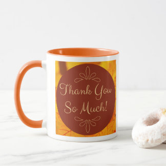Mug Merci d'automne tellement de Feuille jaune rouge