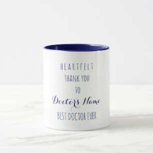 Mug Merci de coeur meilleur docteur jamais la typograp