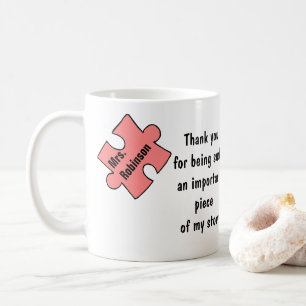 Mug Merci de l'enseignant cadeau personnalisé pour l'e
