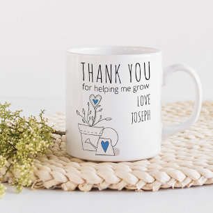 Mug Merci de m'avoir aidé à faire grandir la plante bl