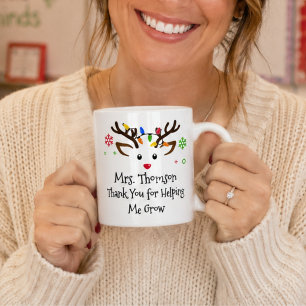 Mug Merci de m'avoir aidé à faire grandir le renne de 