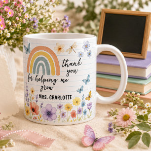Mug Merci de m'avoir aidé à grandir Professeur Arc-en-