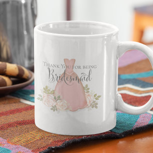 Mug Merci d'être ma Bridesmaid Blush Watercolor