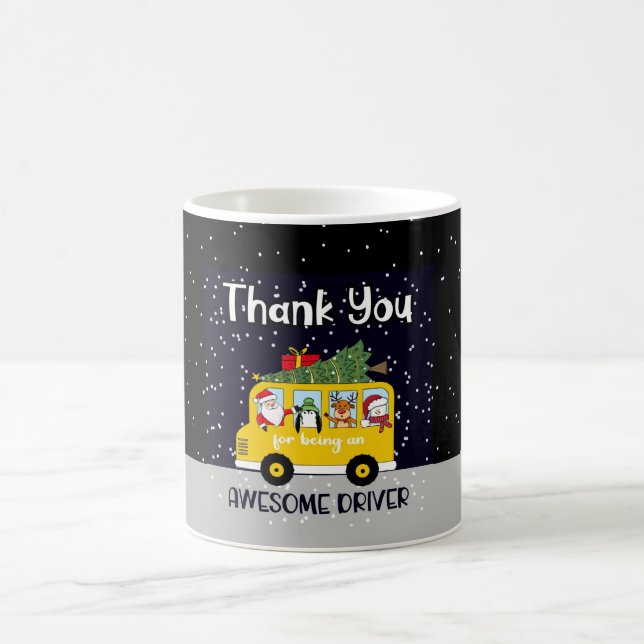 Mug merci d'être un chauffeur d'autobus scolaire génia (Centre)