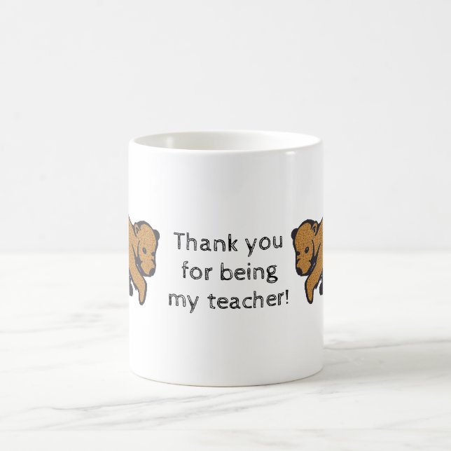 Mug Merci Enseignant Russe Ours Brown (Centre)