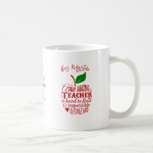 Mug Merci extraordinaire professeur mot rouge art pomm