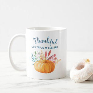 Mug Merci gracieux béni avec un Citrouille orange