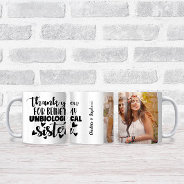 Mug Merci photo de la meilleure soeur non biologique