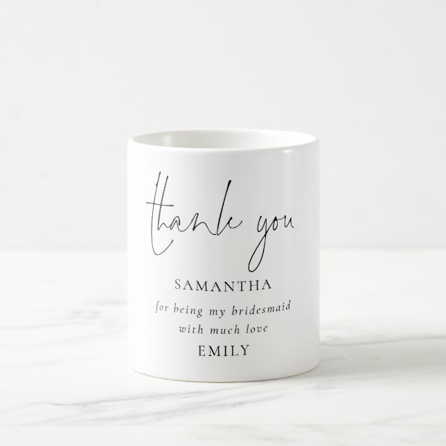 Mug Merci photo Eucalyptus pour être une servante (Centre)