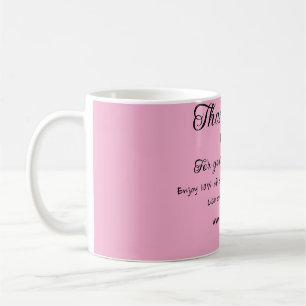 Mug Merci pour l'achat des détails de la famille rose