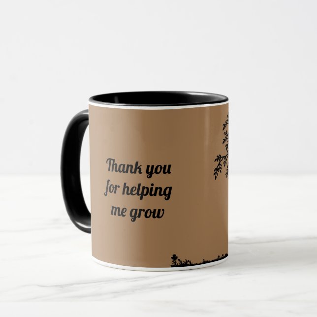 Mug Merci Pour M'Aider À Croître Appréciation De L'Ens (Devant gauche)